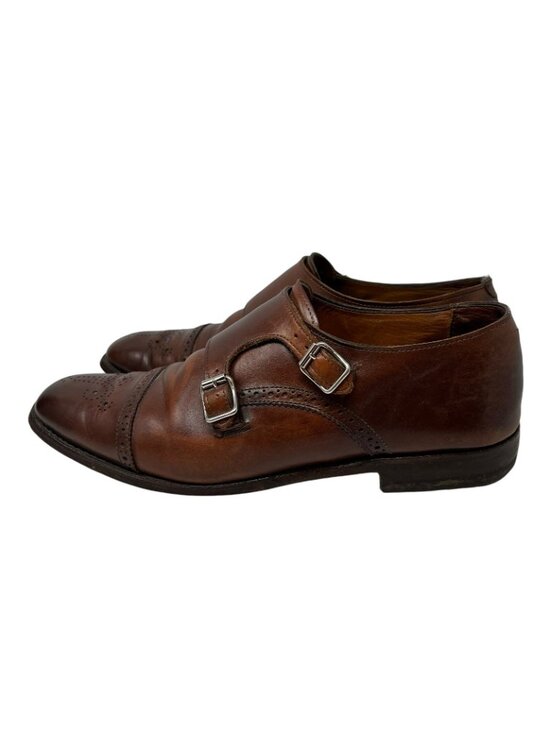 Allen Edmonds St. John\'s Brown Leather Double Monk Strap Dress Shoes Mens 10.5 E main image 5